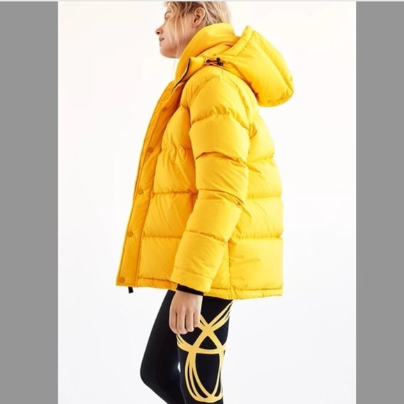 Glossy TNA Yellow Super Puff with Hood (Like-New) - Picture 2 of 8